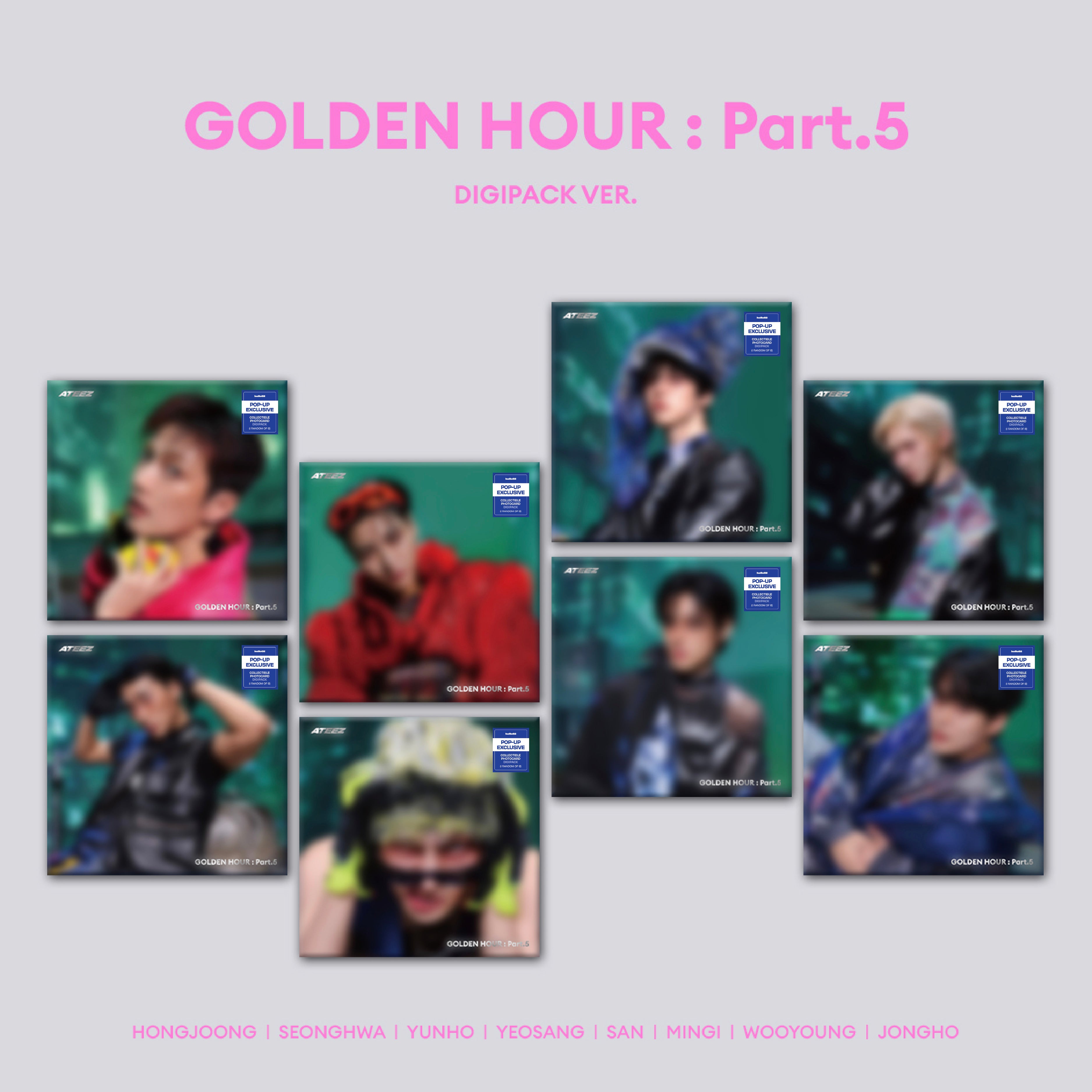 ATEEZ - GOLDEN HOUR : Part.5 (DIGIPACK VER.) - POP-UP Exclusive