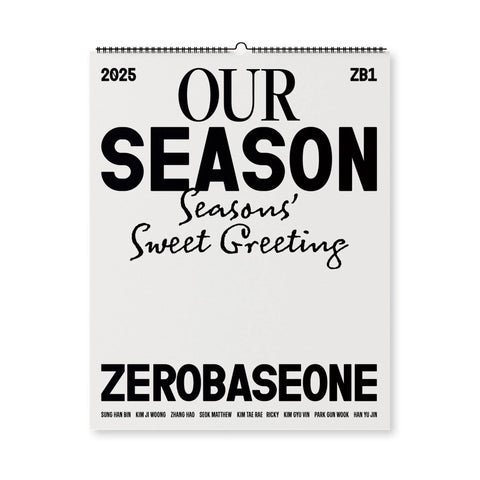 ZEROBASEONE 2025 SEASON'S GREETING 'OUR Season' (WALL CALENDAR)