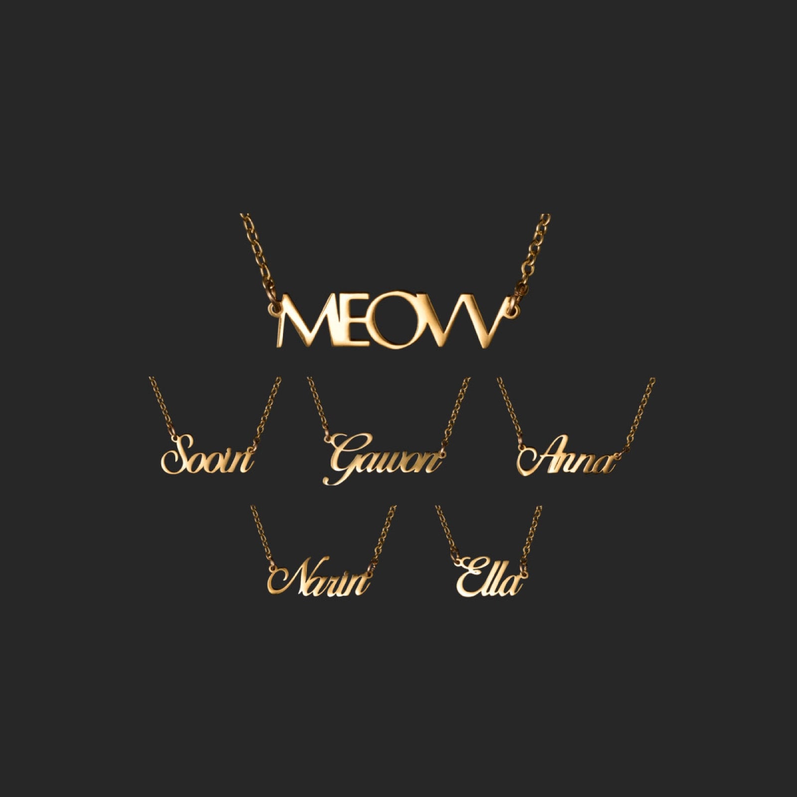 MEOVV NAME PLATE NECKLACE - MY EYES OPEN VVIDE OFFICIAL MD