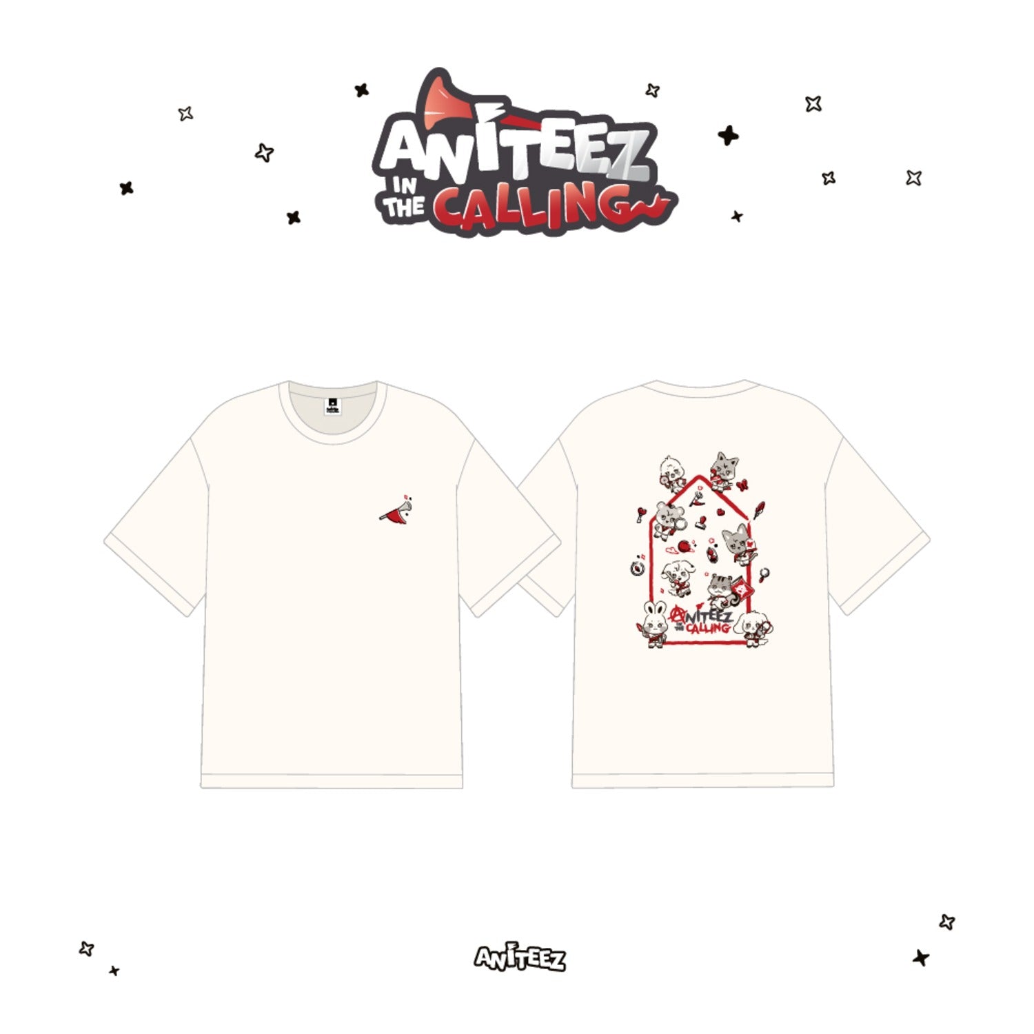 ATEEZ - ANITEEZ IN THE CALLING MD CREAM T-SHIRT