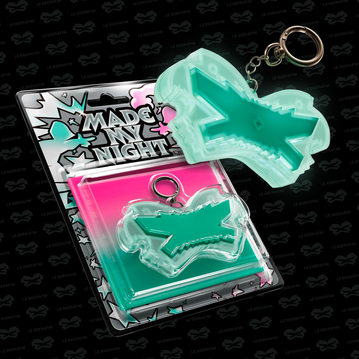 [PRE-ORDER] LE SSERAFIM - Made My Night (Glow Clicker Keychain Mint ver.)