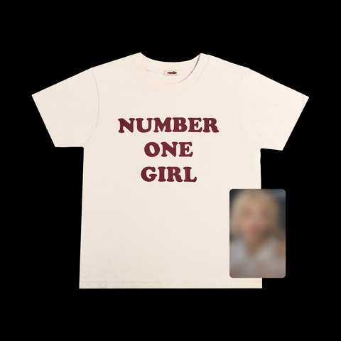 [PRE-ORDER] ROSÉ (BLACKPINK) ROSIE NUMBER ONE GIRL WHITE T-SHIRT