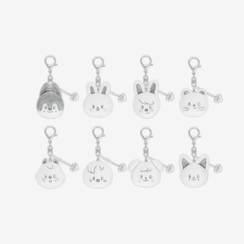 [PRE-ORDER] Stray Kids [dominATE : celebrATE MD] SKZOO FACE KEYRING SILVER Ver.