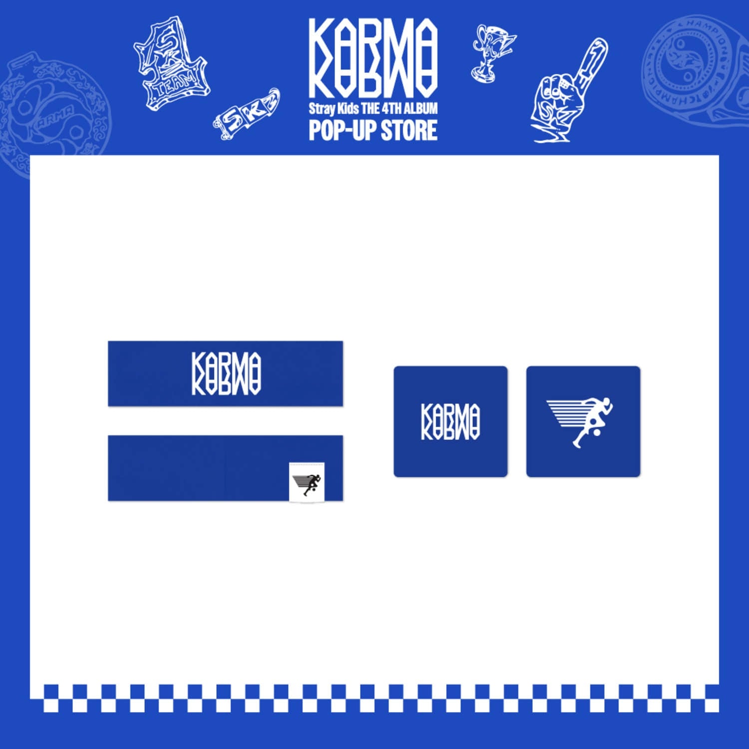 Stray Kids [KARMA POP-UP MD] HEAD BAND & SWEAT BAND SET