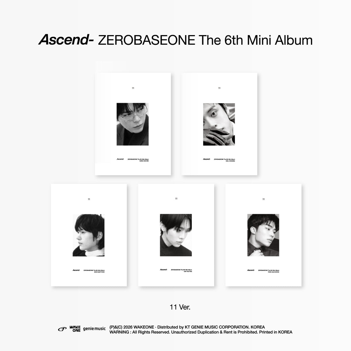 ZEROBASEONE - Ascend- (11 Ver.)