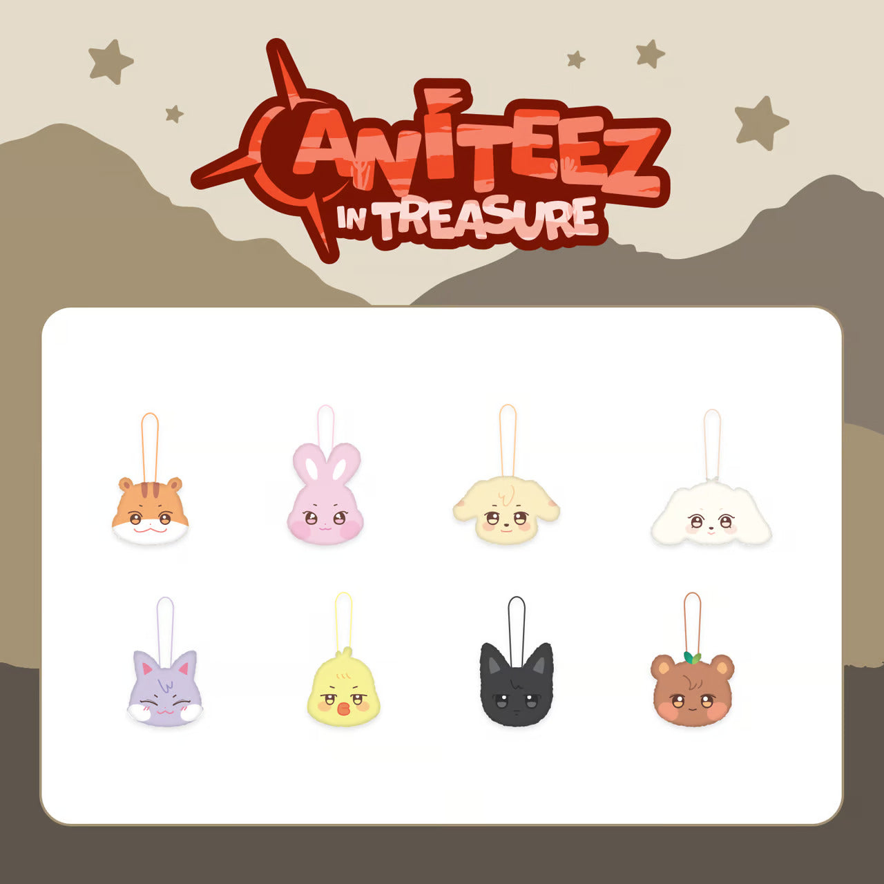 ATEEZ - ANITEEZ IN TREASURE PLUSH NAME TAG