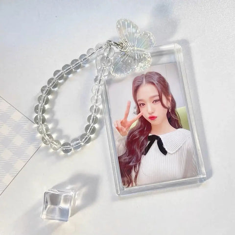 Clear Photocard Holder with pearls