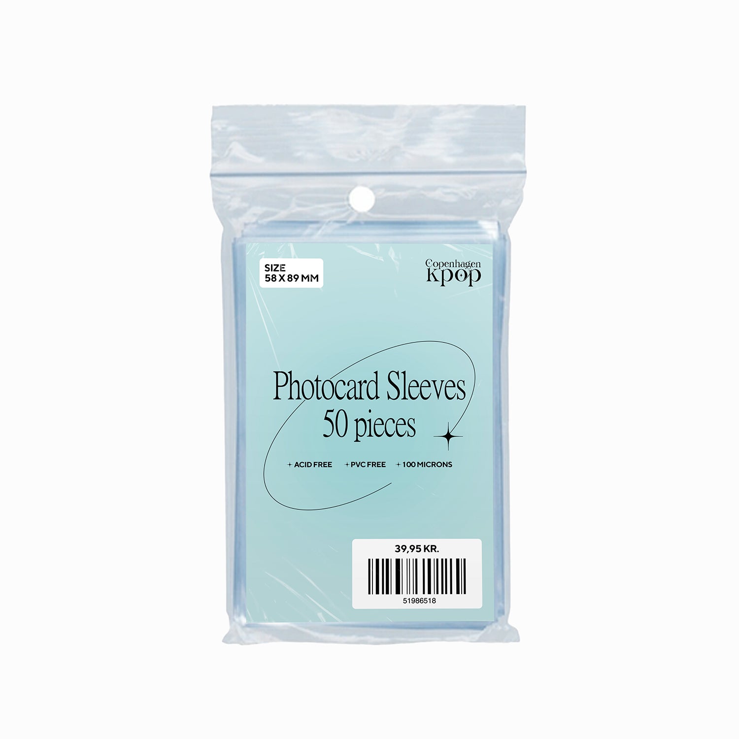 Photocard Sleeves 50 Sheets (58x89mm)