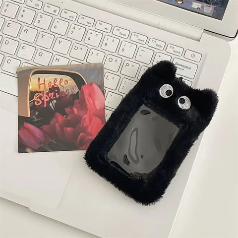 Black Cat Plush Photocard Holder