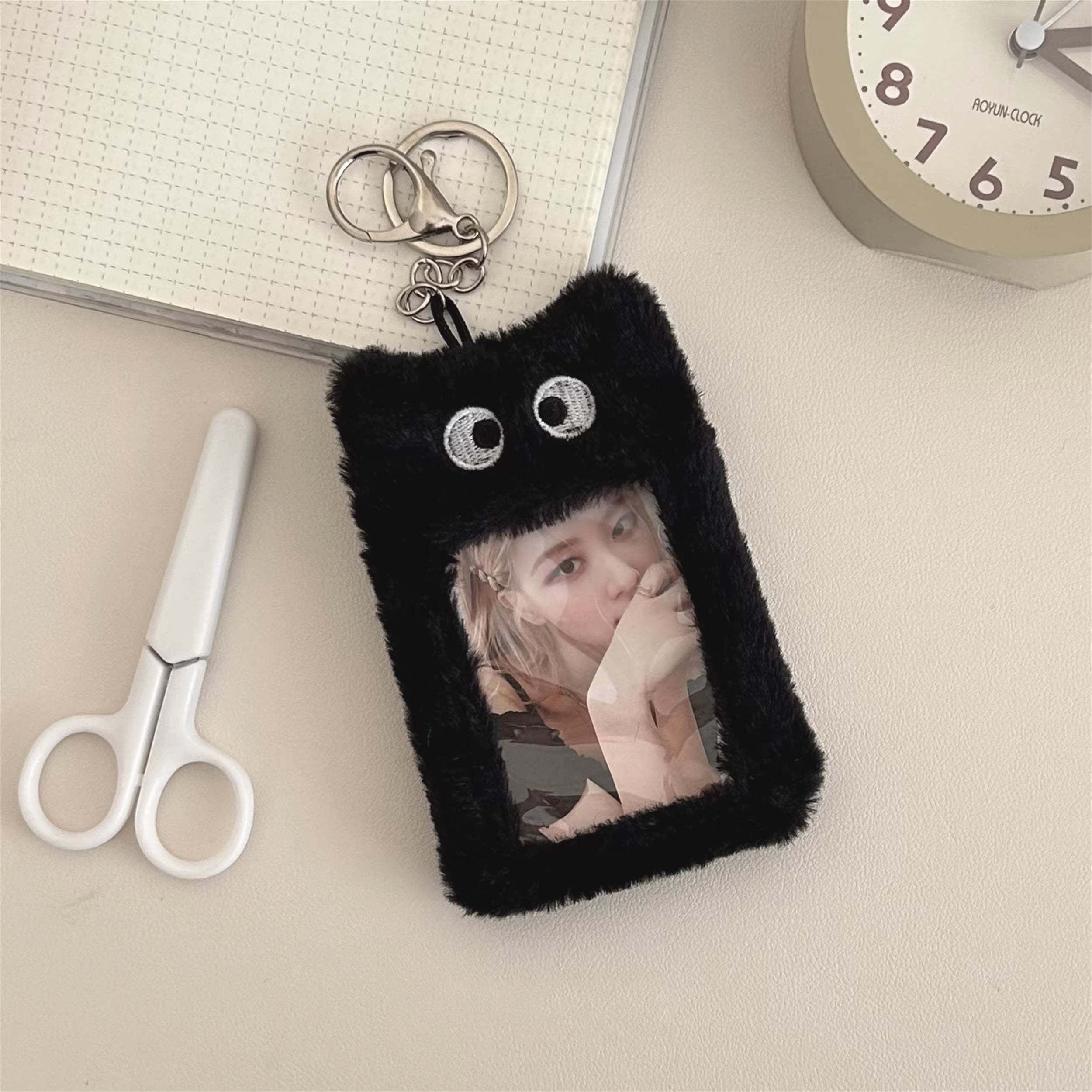 Black Cat Plush Photocard Holder