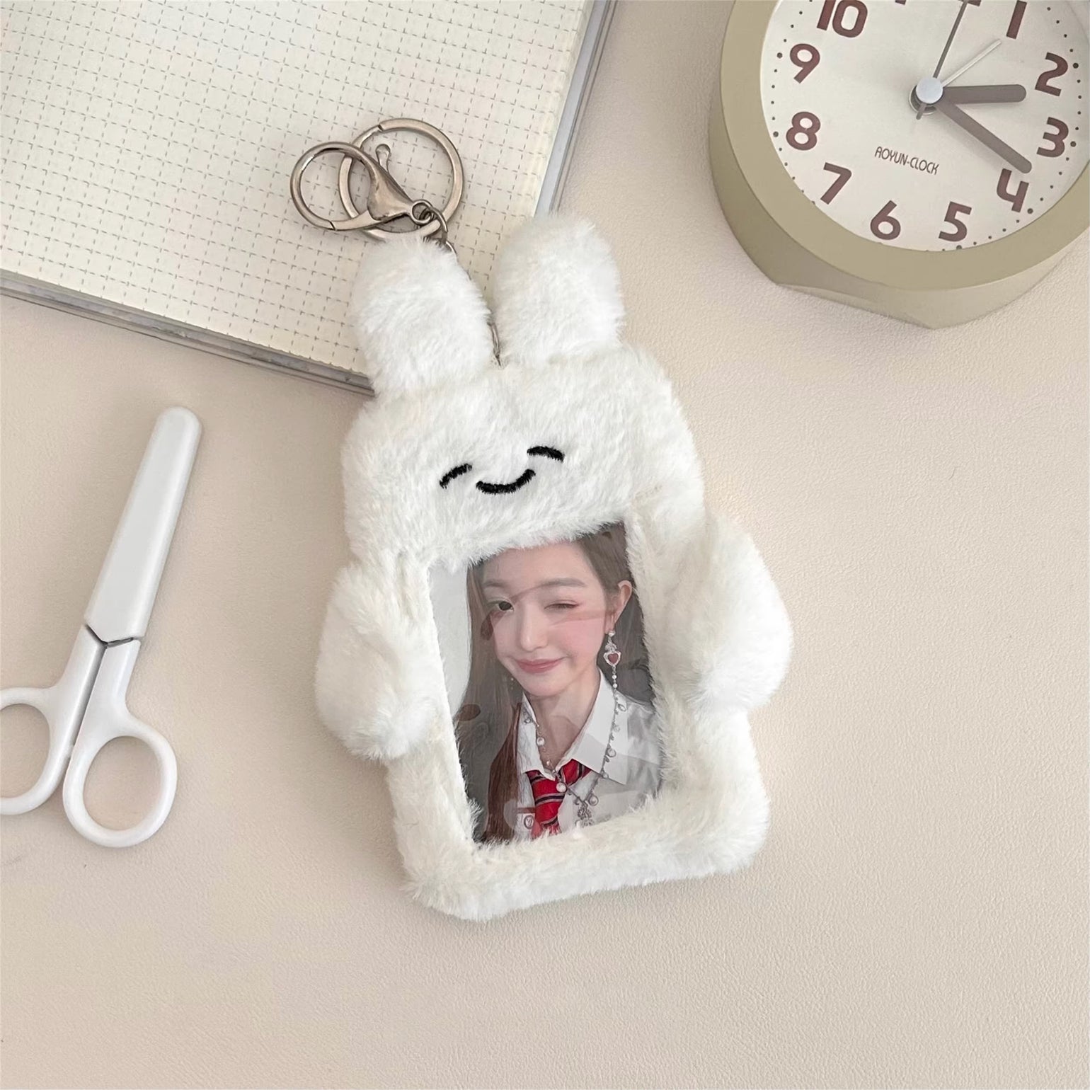 White Bunny Plush Photocard Holder – Copenhagen Kpop