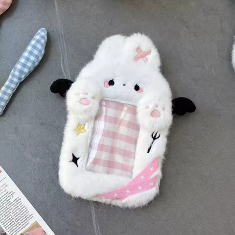 Blue and Pink Animal Plush Photocard Holder