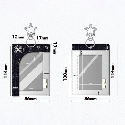 Denim and Silver Photocard Holder